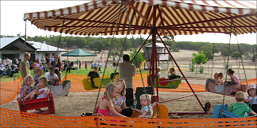 The merry-go-round in full swing